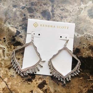 Kendra Scott Lacy silver statement earrings